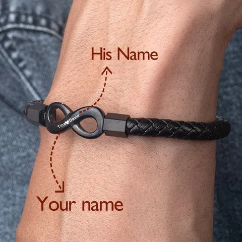 "To My Man" - Infinity Personalized Bracelet