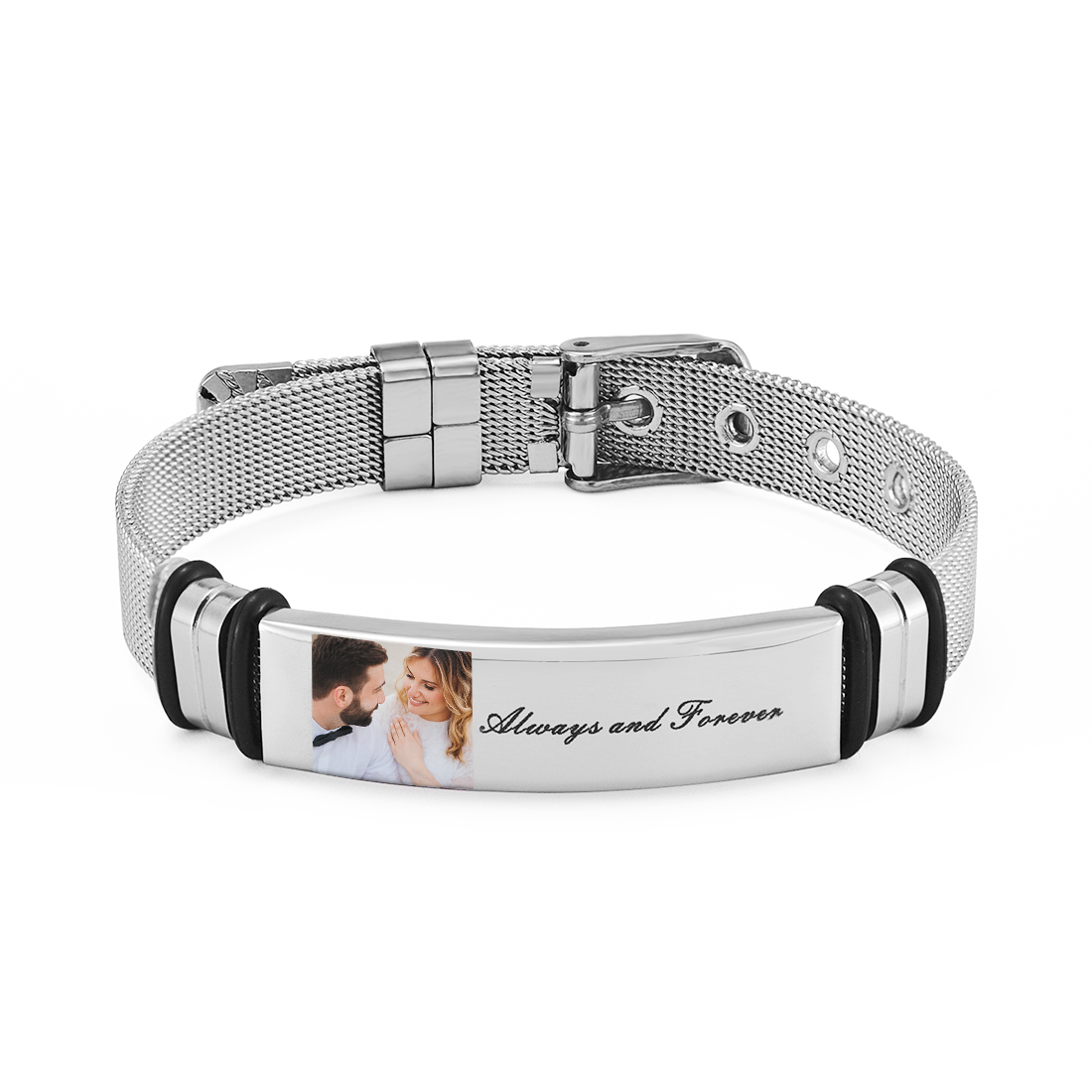 Always Connected - Customized Photo Bracelet for Him