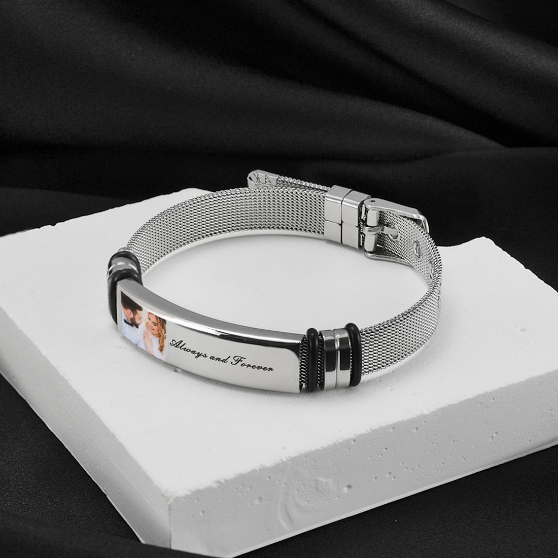 Always Connected - Customized Photo Bracelet for Him
