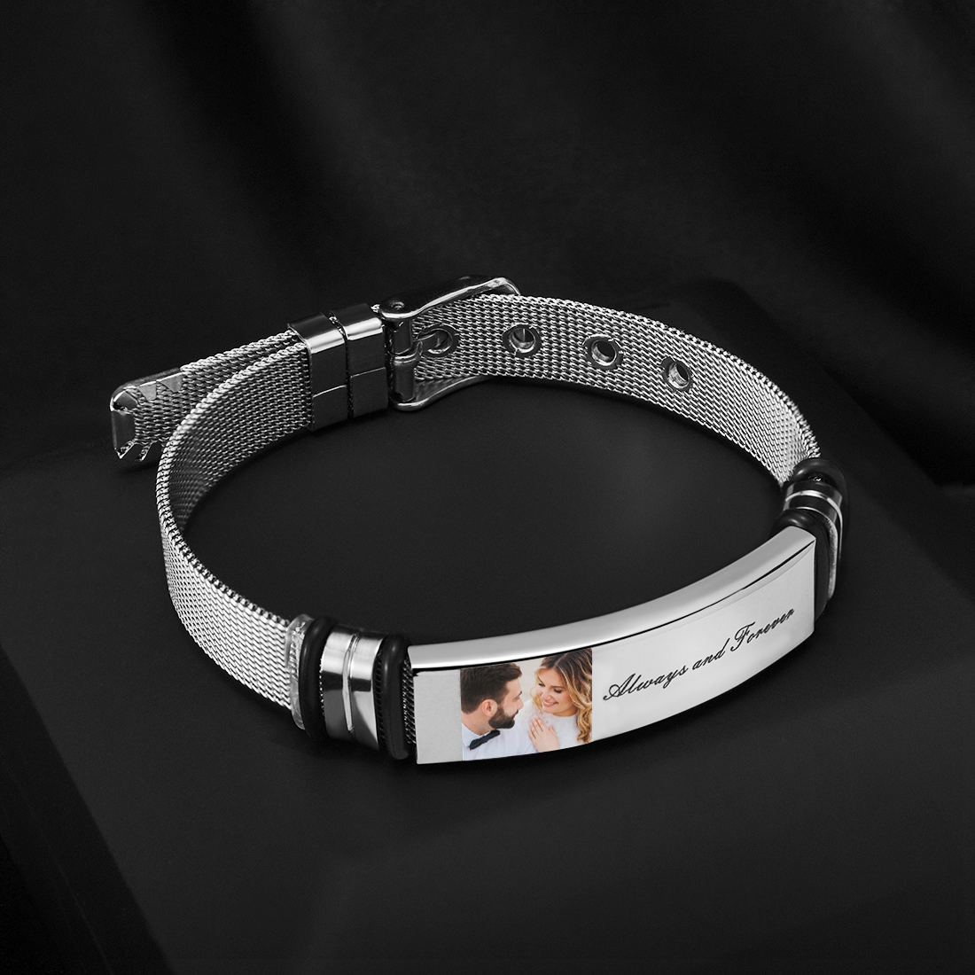 Always Connected - Customized Photo Bracelet for Him