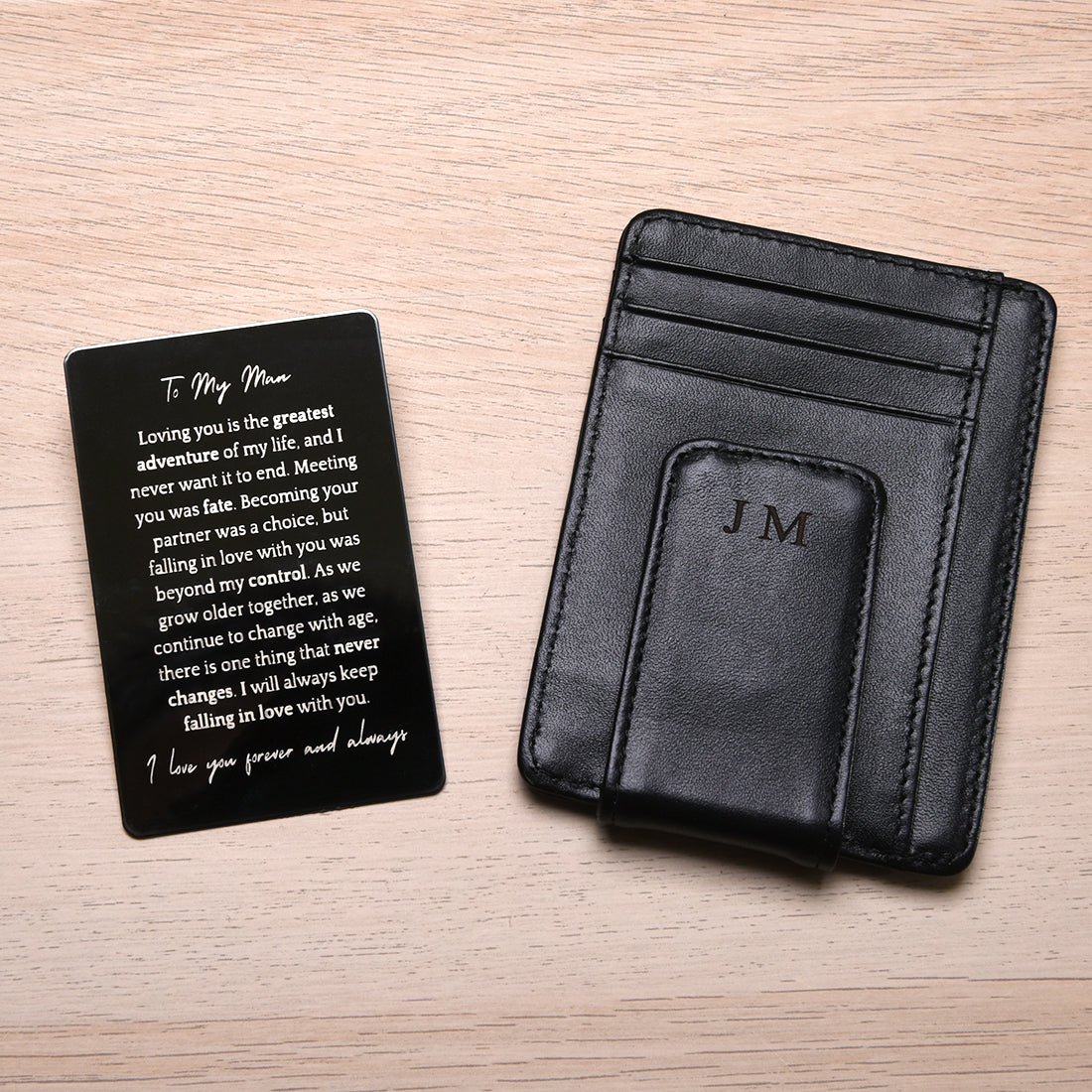 Infinite Love Personalized Wallet & Card Gift Set
