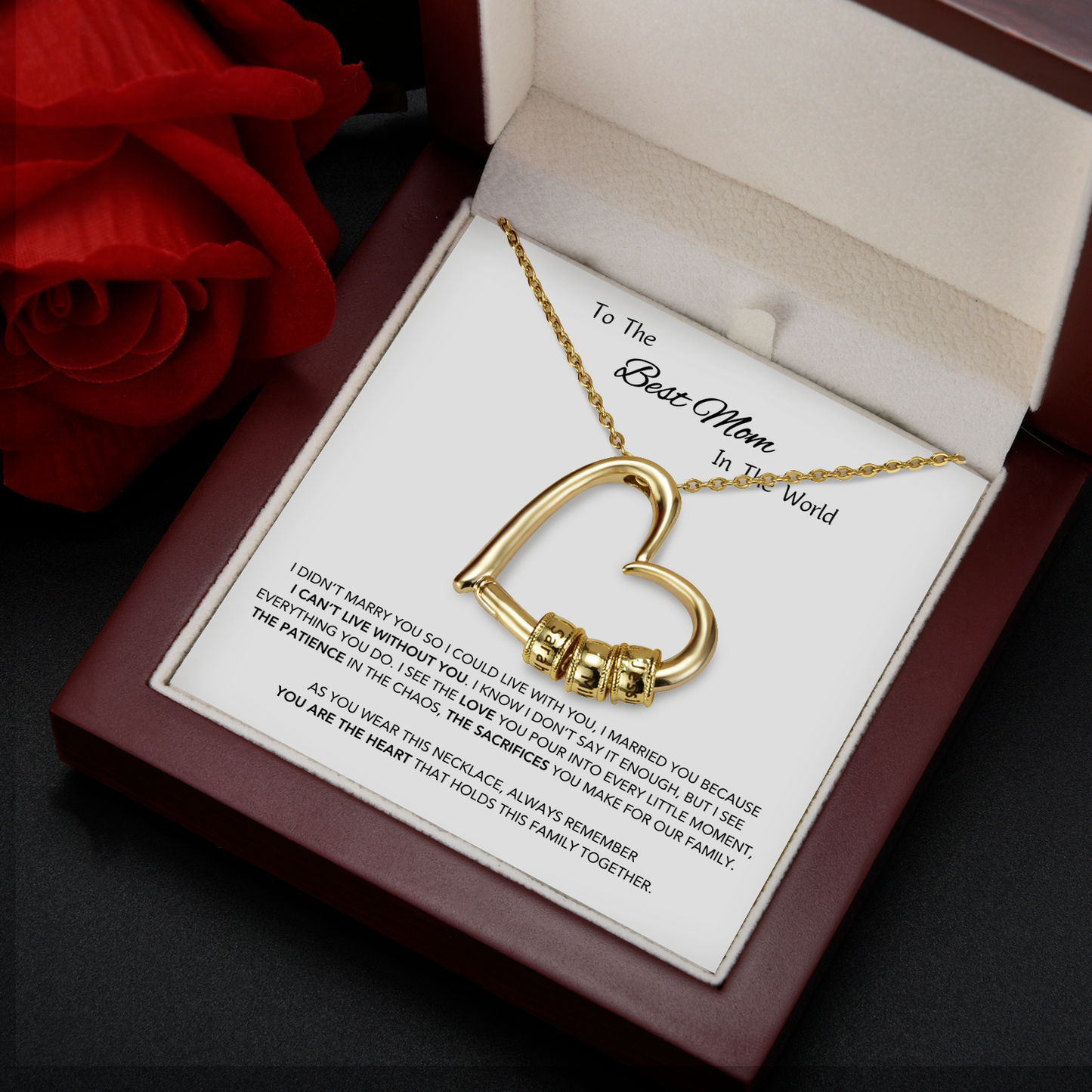 "Heart of the Family" Necklace with LED Gift Box