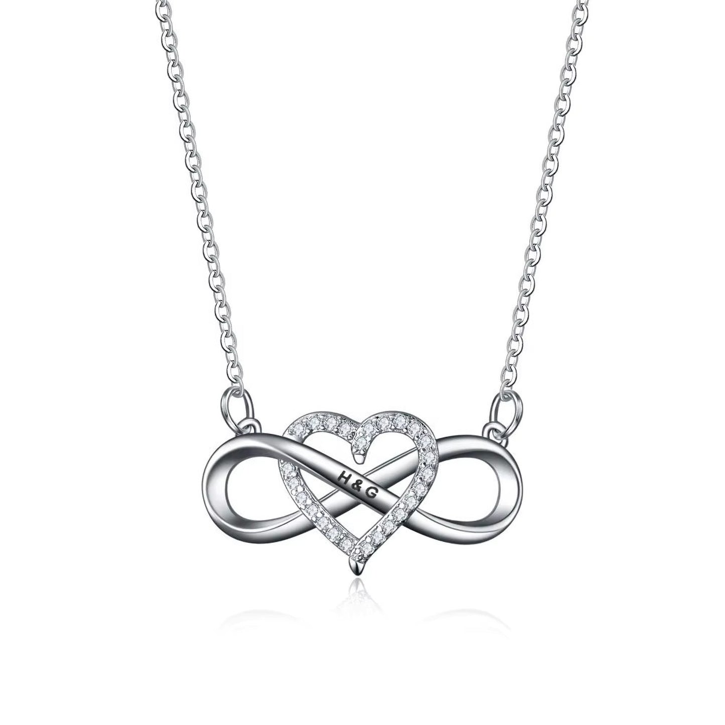 "Forever Love" - Personalized Infinity Heart Necklace with LED Gift Box