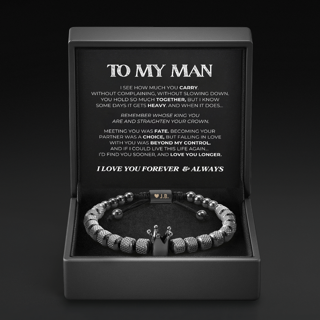 Straighten Your Crown - Personalized Crown Bracelet