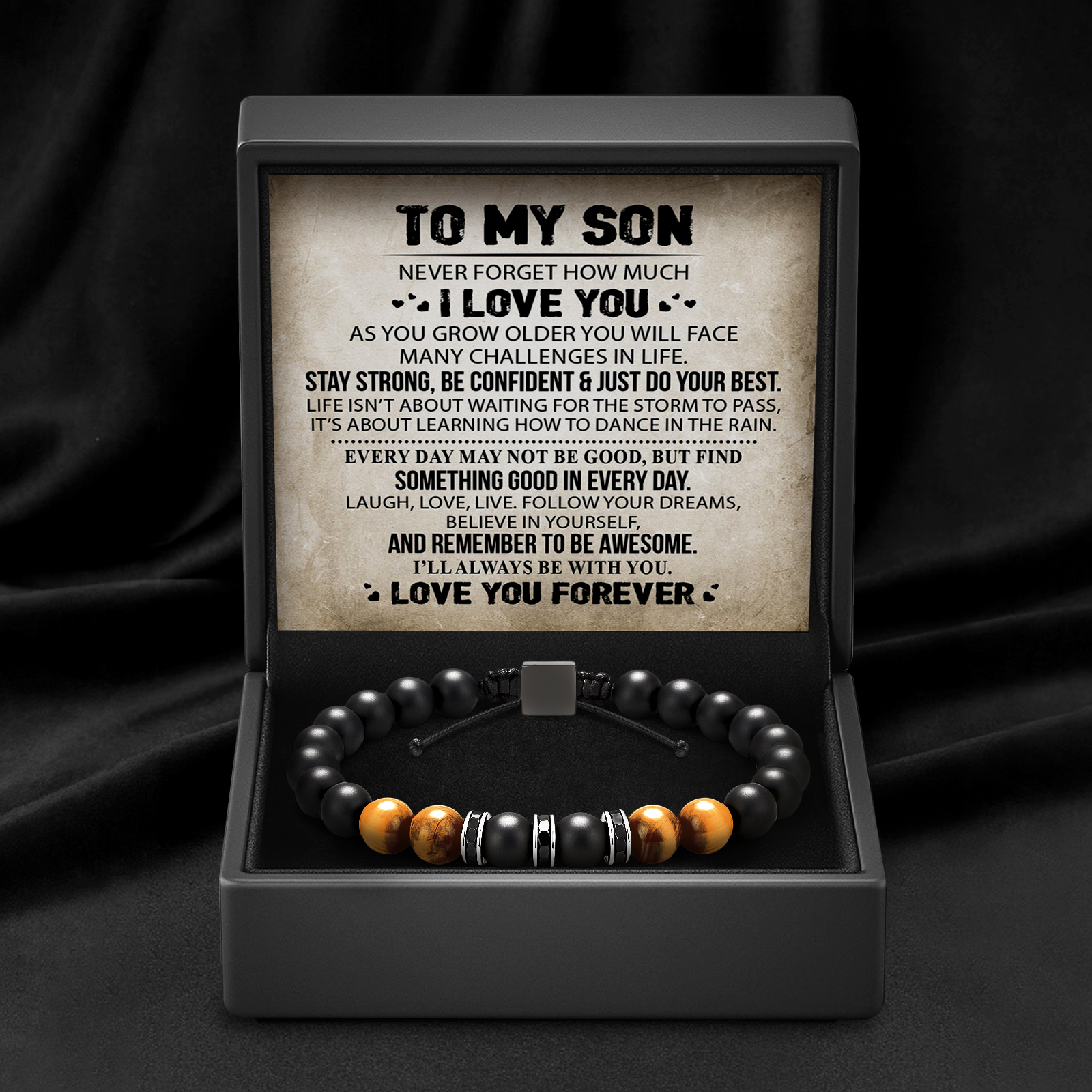 To My Son - Tiger's Eye Protection Bracelet – Ziella