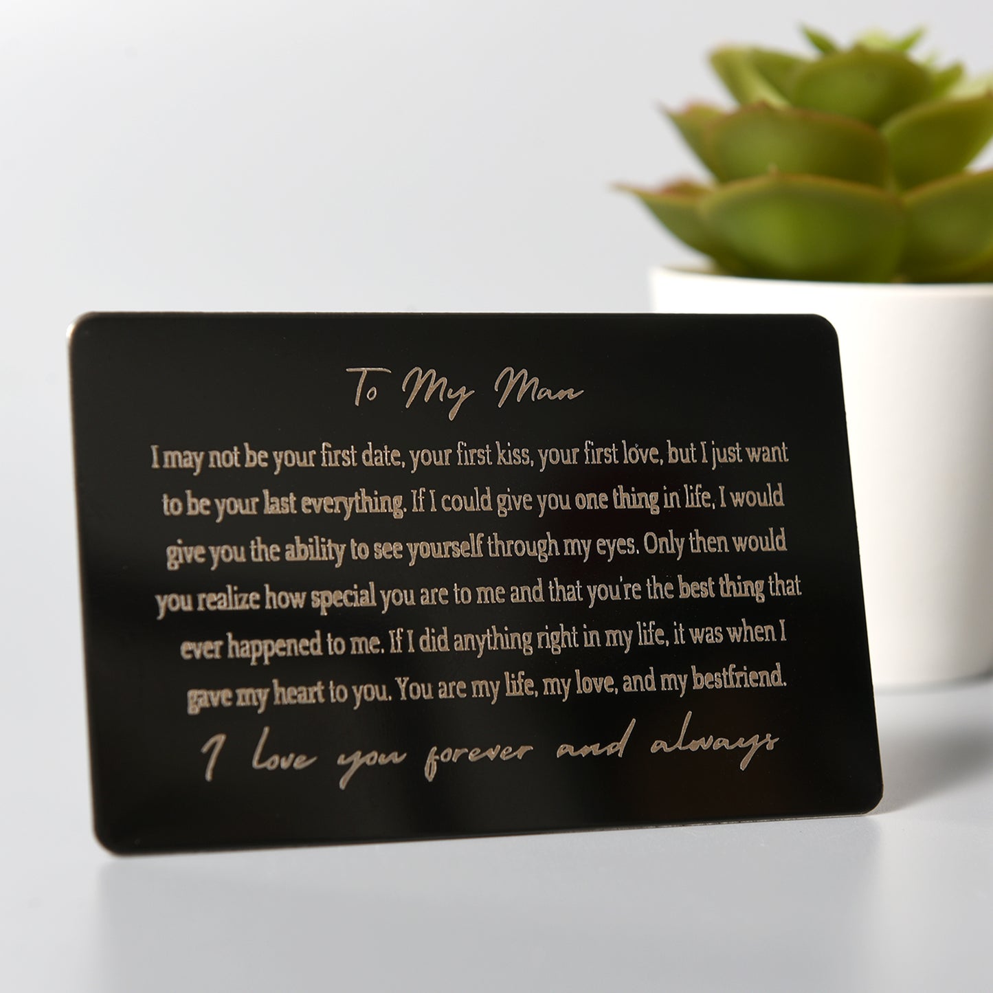 "Your Last Everything" Card and Customized Wallet Gift Set