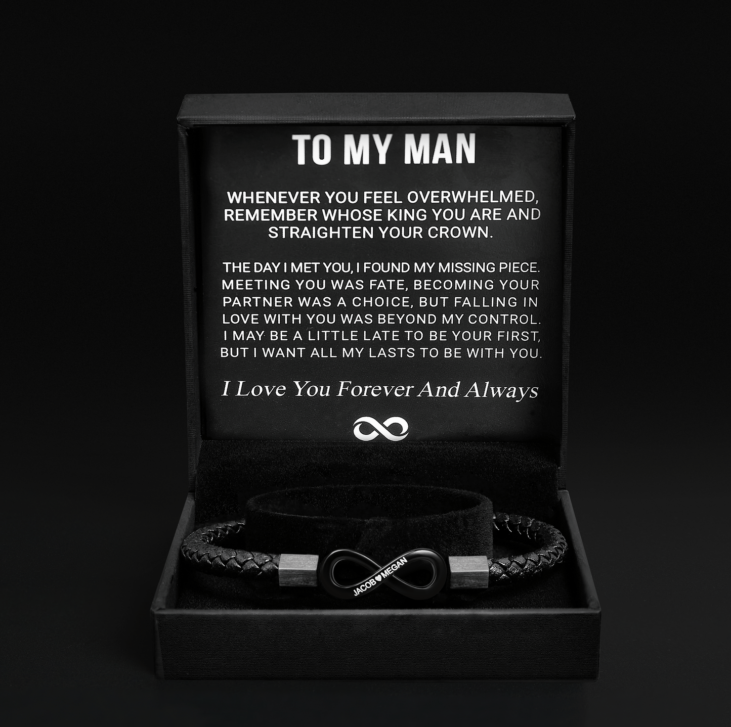Ziella - "To My Man" - Infinity Personalized Bracelet