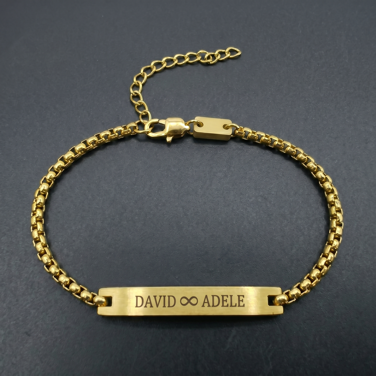 „Für meinen Mann“ – Personalisiertes Armband aus Edelstahl