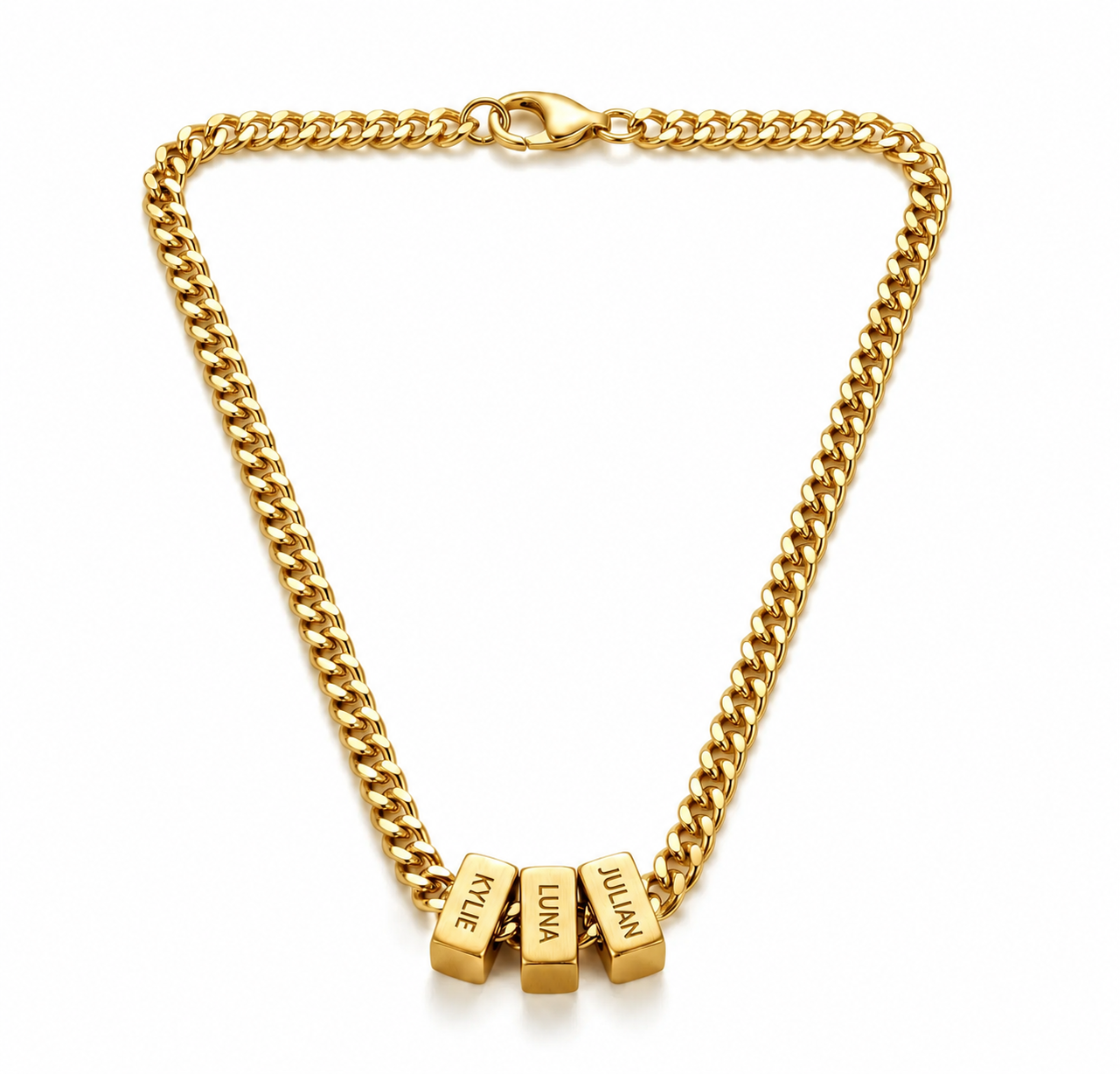 Engraved Family Name Cuban Chain