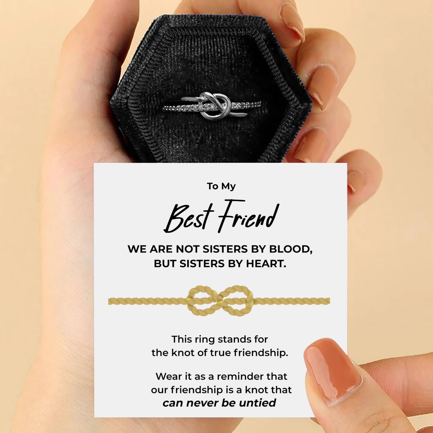 To My Bestfriend - Friendship Knot Ring