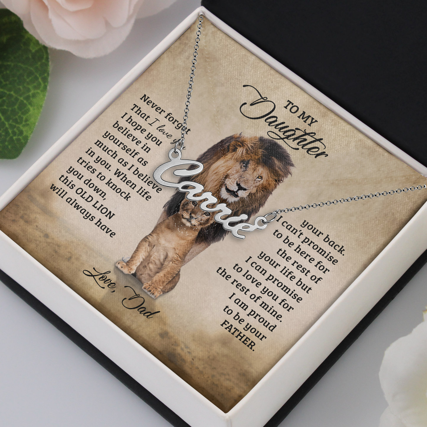 (Pre Order) Custom Name Necklace Gift Set - To My Daughter