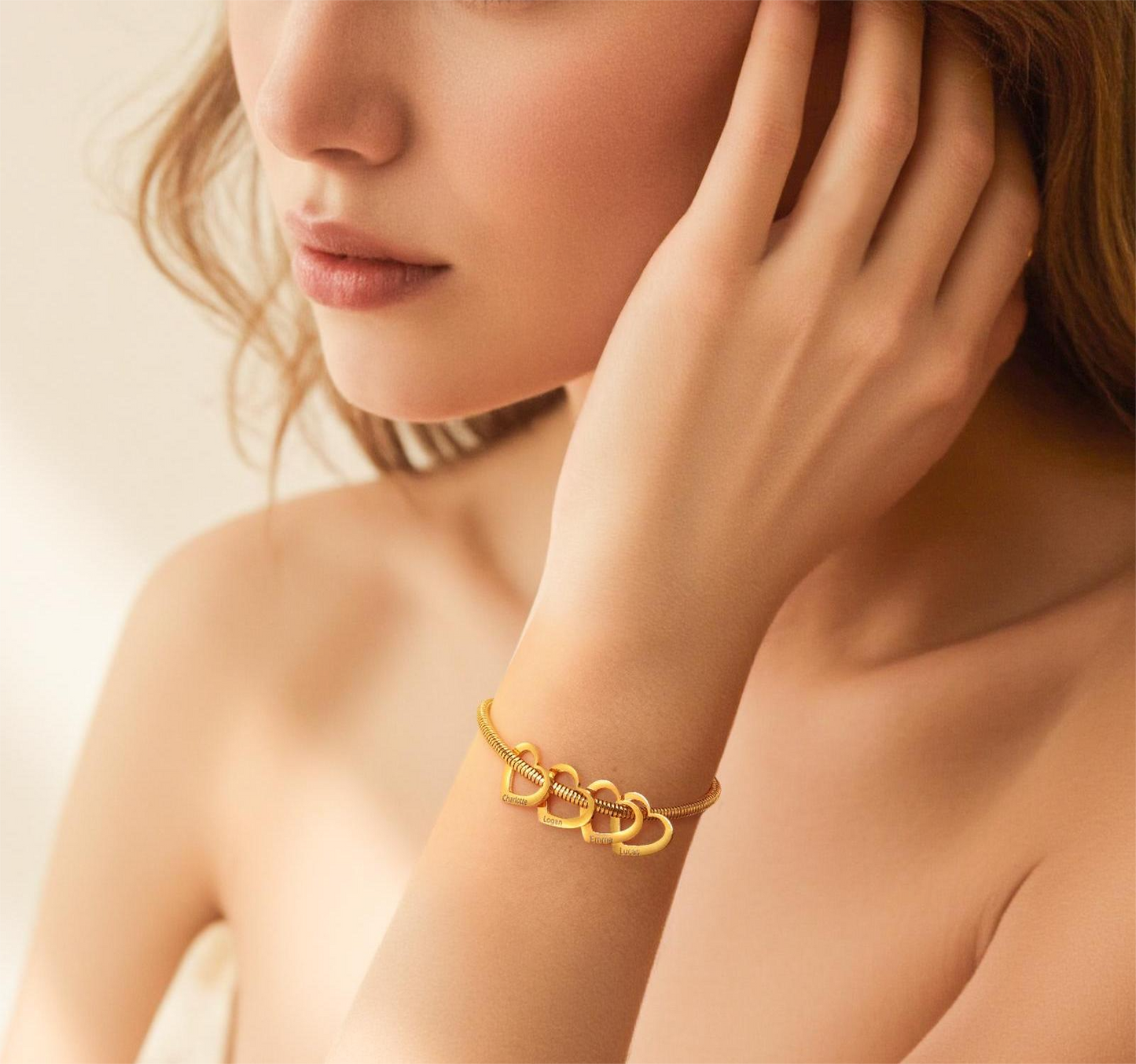 "Das Herz unserer Familie"-Armband