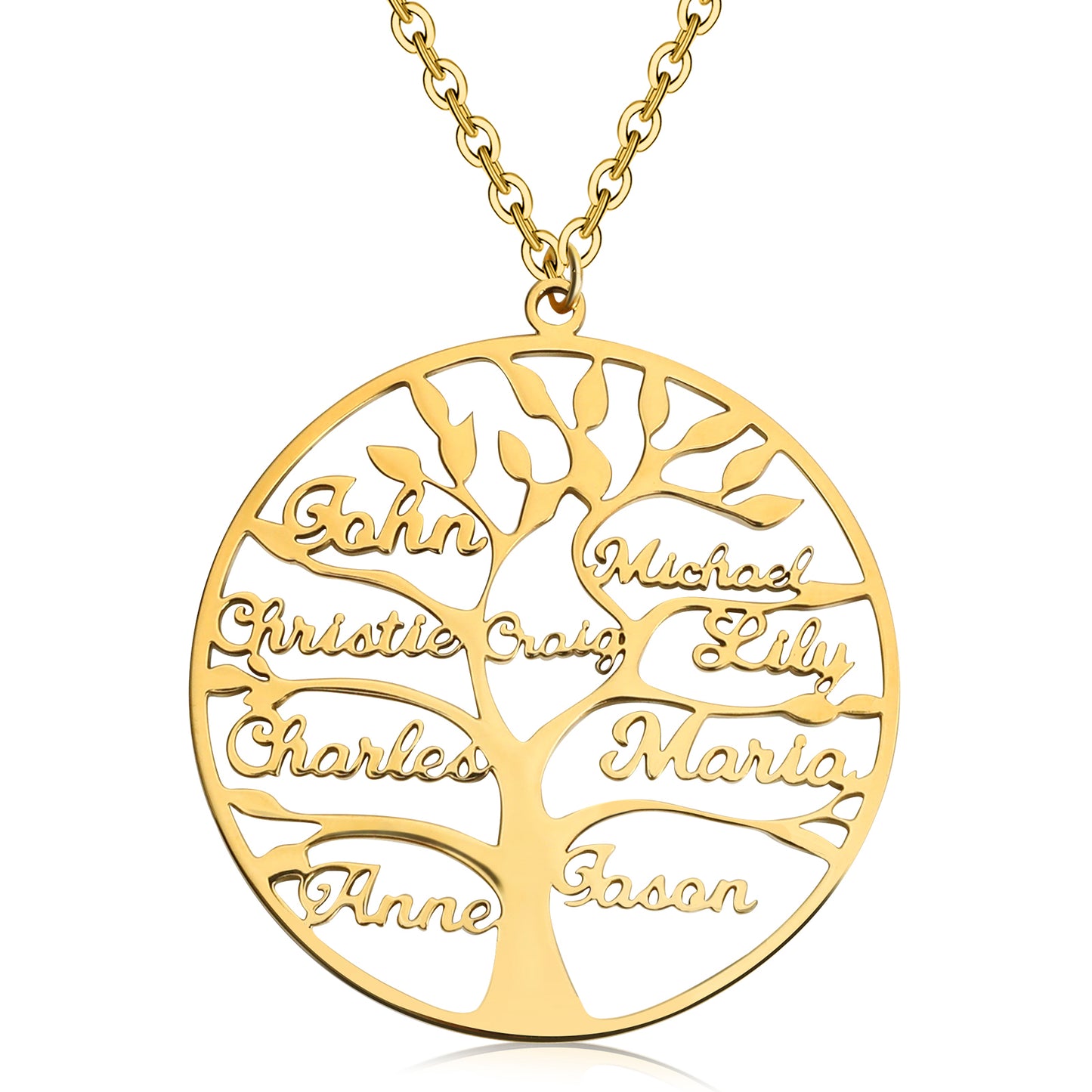 "Árbol genealógico del amor" - Collar con caja LED de lujo
