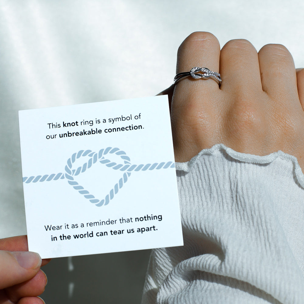 Anillo Nudo de Amor Eterno - Juego de Plata 925