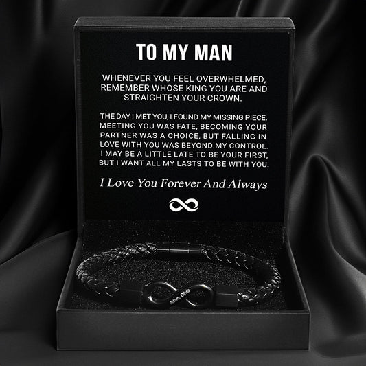 Pulsera personalizada "To My Man" con infinito