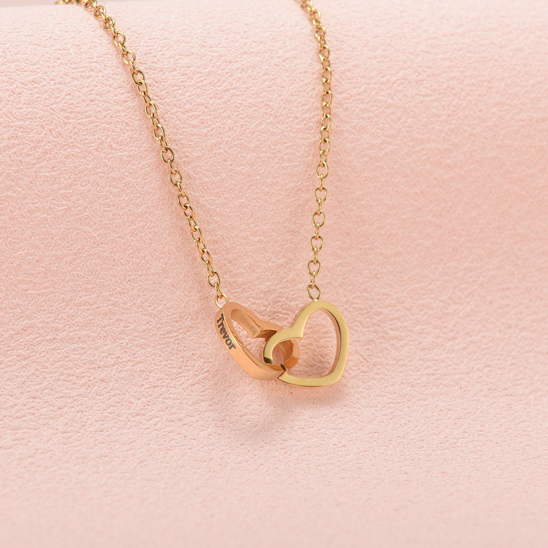 "Set de regalo de collar personalizado "Hearts Together Forever