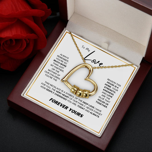 "To My Love" - Family's Love Engraved Pendant with LED Gift Box