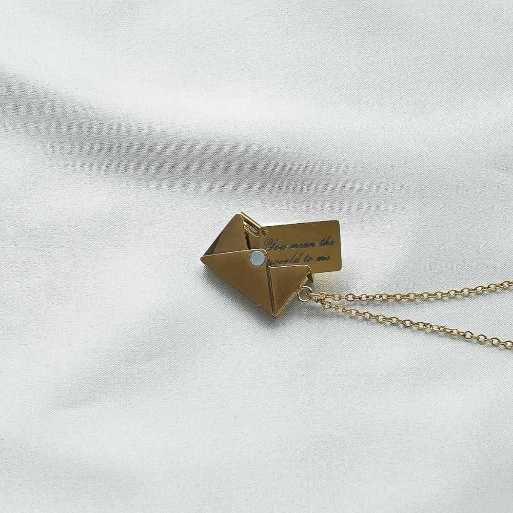 "You Mean The World To Me" Love Letter Necklace in Luxury LED Box