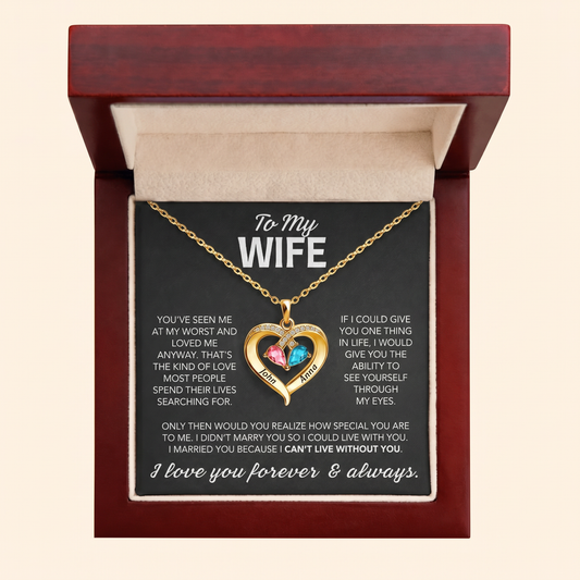 Always Yours – Birthstone Heart Necklace