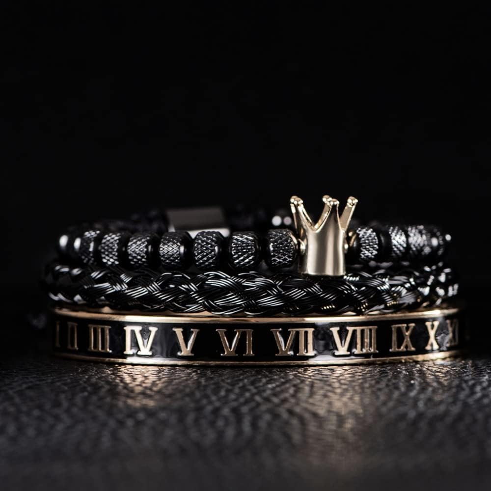 Limited Edition - Gold Crown King Bracelet Stack