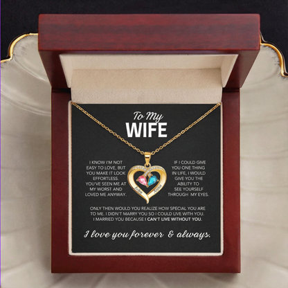 Always Yours – Birthstone Heart Necklace