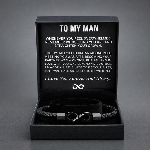 "To My Man" - Pulsera personalizada Infinito