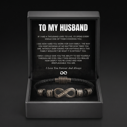 Infinity Name Bracelet - Para el hombre que nos mantiene unidos