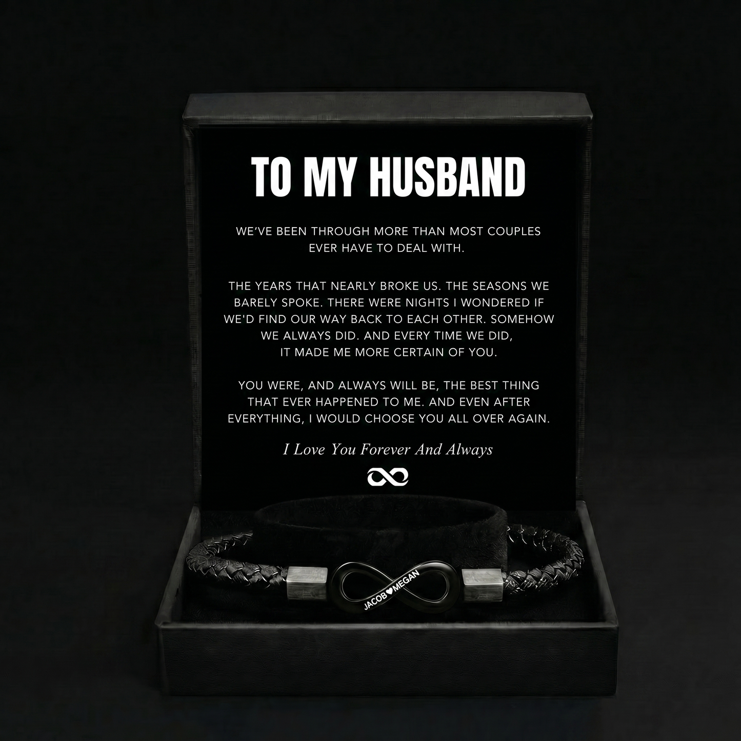 "To My Man" - Infinity Personalized Bracelet