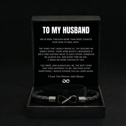 "To My Man" - Infinity Personalized Bracelet