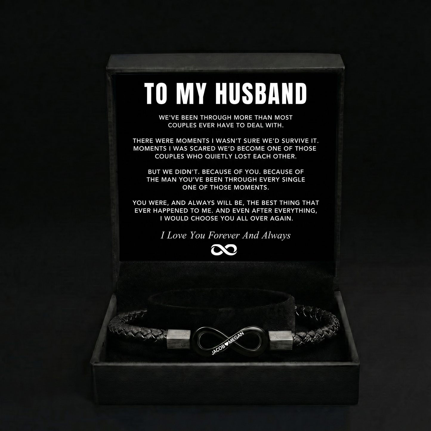 "To My Man" - Infinity Personalized Bracelet