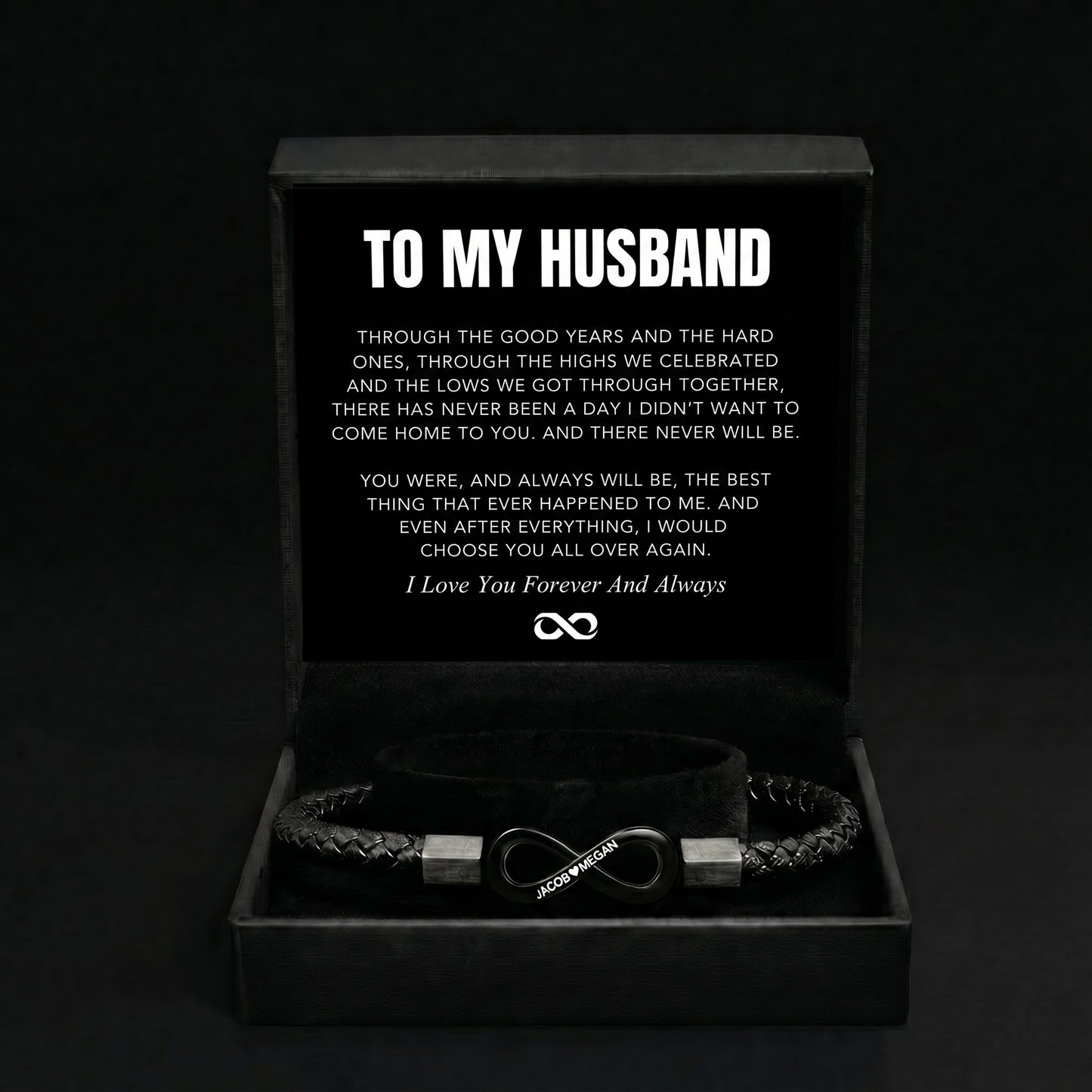"To My Man" - Pulsera personalizada Infinito