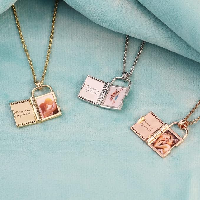 Forever Love Locked Necklace - Custom Photo
