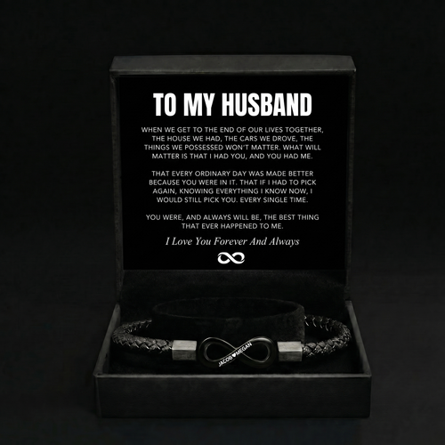 "To My Man" - Pulsera personalizada Infinito