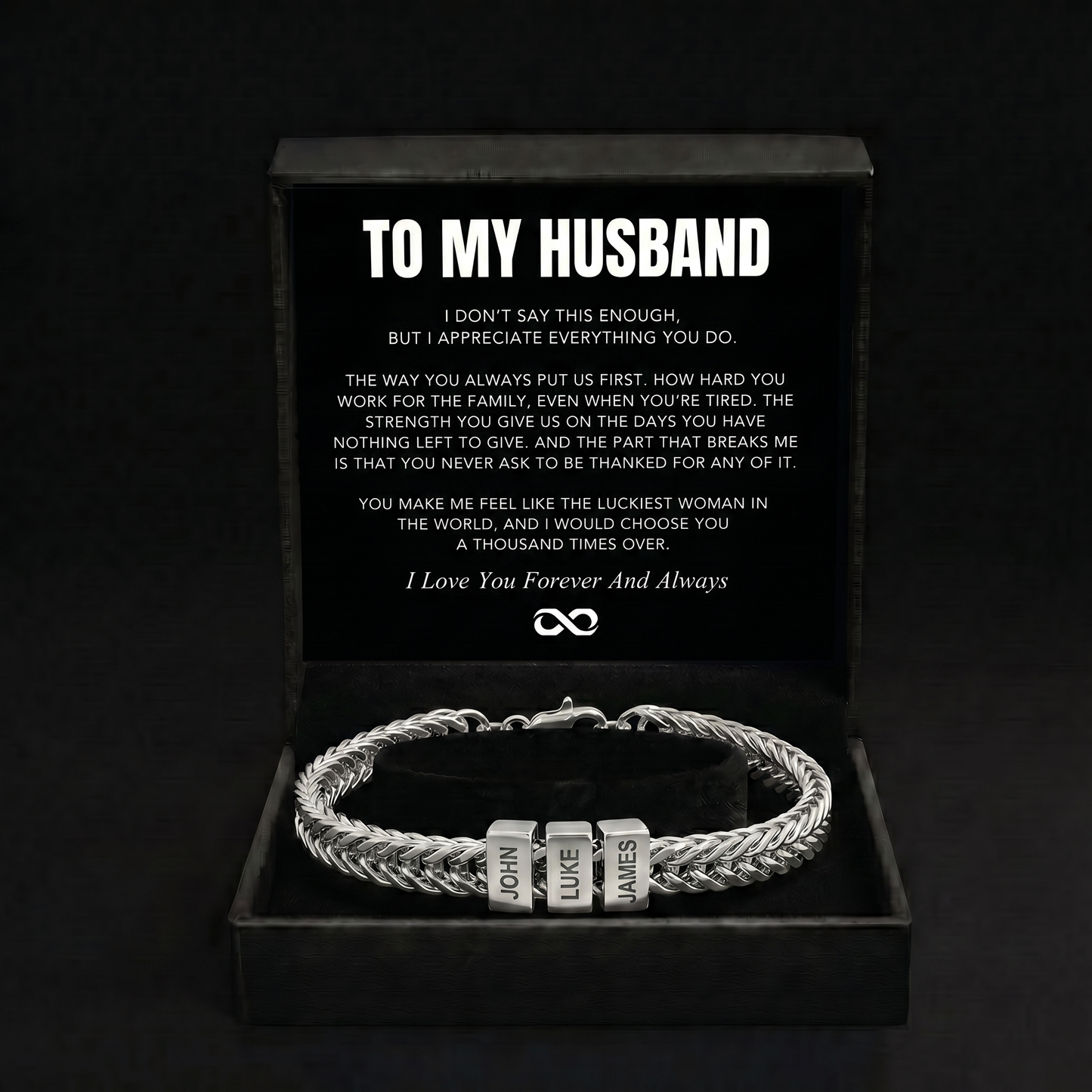 Family Name Bracelet - For the Man Who Holds Us Together