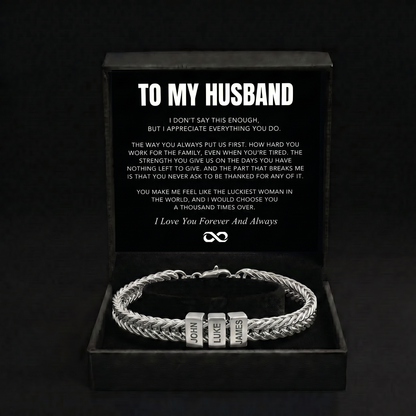 Family Name Bracelet - For the Man Who Holds Us Together