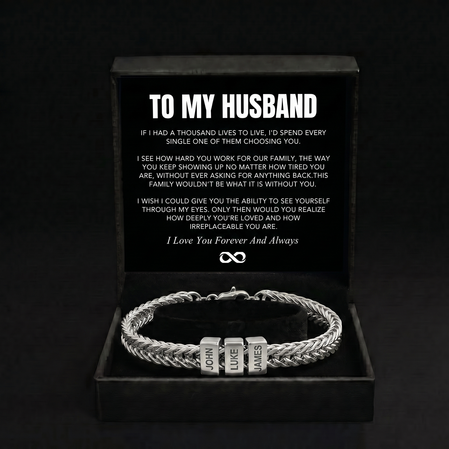 Family Name Bracelet - For the Man Who Holds Us Together