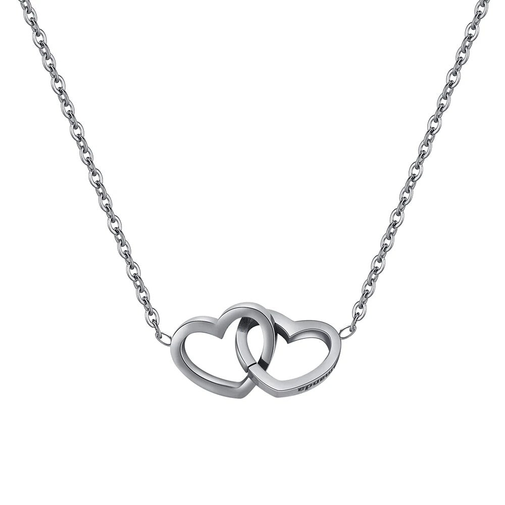 "To The Best Mom Ever" - Interlocking Hearts Necklace w/ Luxury LED Box