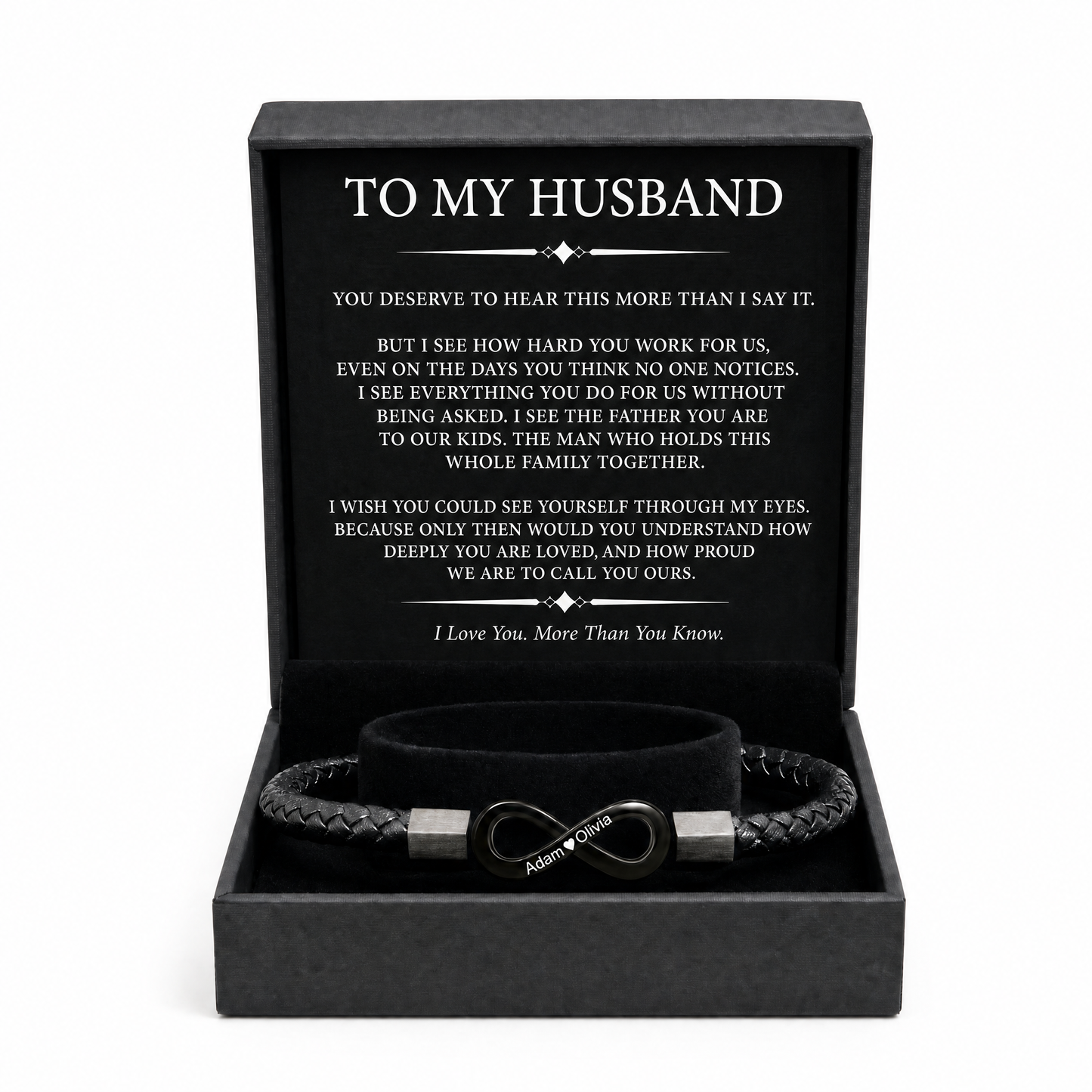 "To My Husband" - Infinity Personalized Bracelet