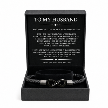 "To My Husband" - Infinity Personalized Bracelet