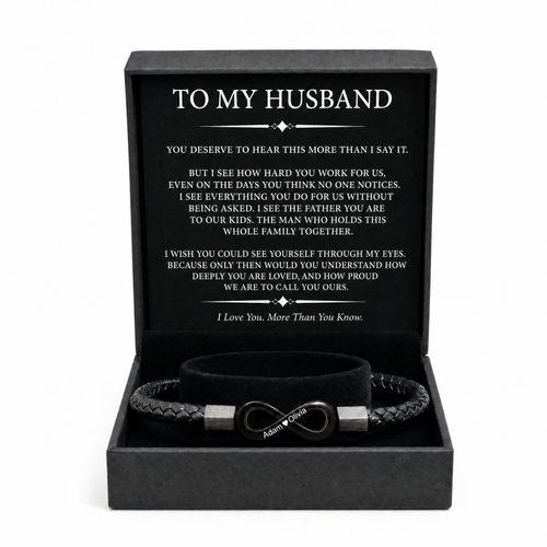 "To My Husband" - Infinity Personalized Bracelet