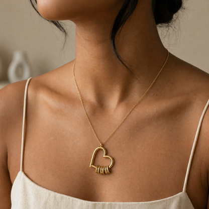 The Heart of Our Family - Personalized Beads Necklace