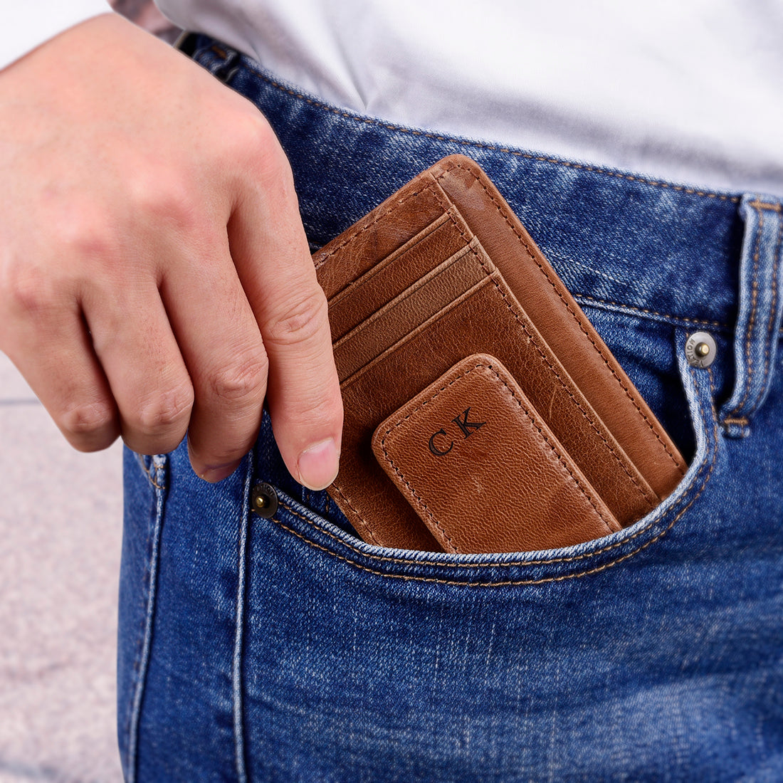 To My Man - Personalized Wallet And Card Gift Set