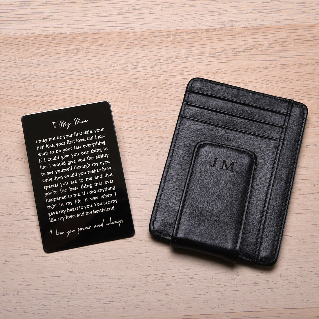 Infinite Love Personalized Wallet and Card Gift Set
