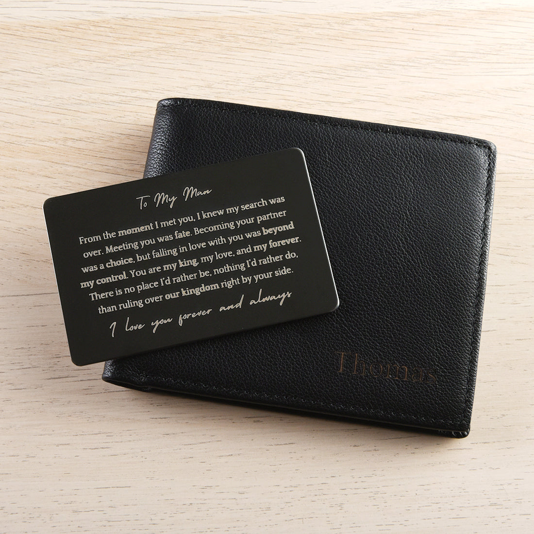 To My Man - Personalized Wallet Gift Set