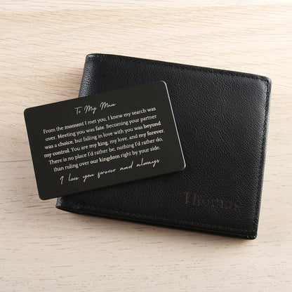 To My Man - Personalized Wallet Gift Set