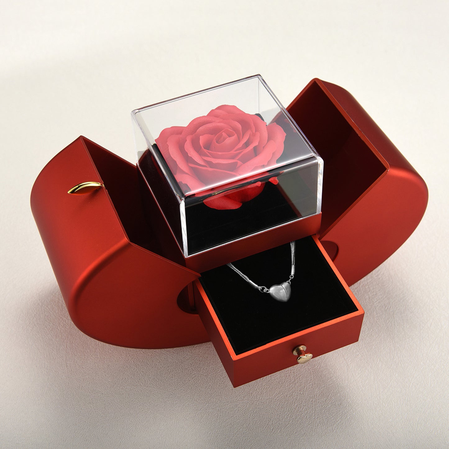 "Together Forever" – Magnetic Bond Heart Necklace with LED Gift Box