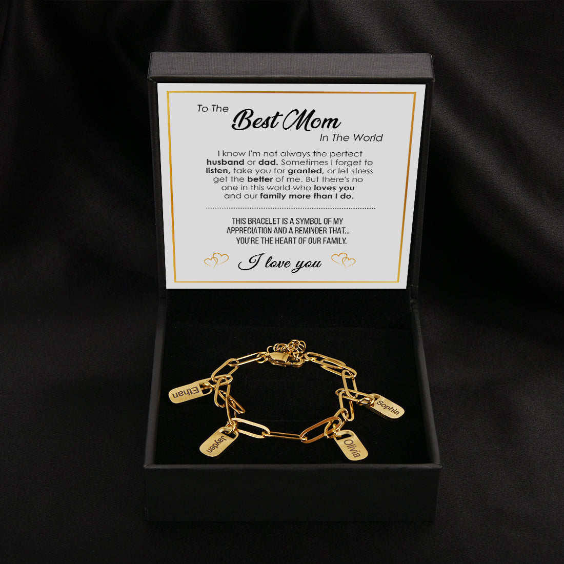 Family Links Chain Engraved Bracelet Set – Ziella.co
