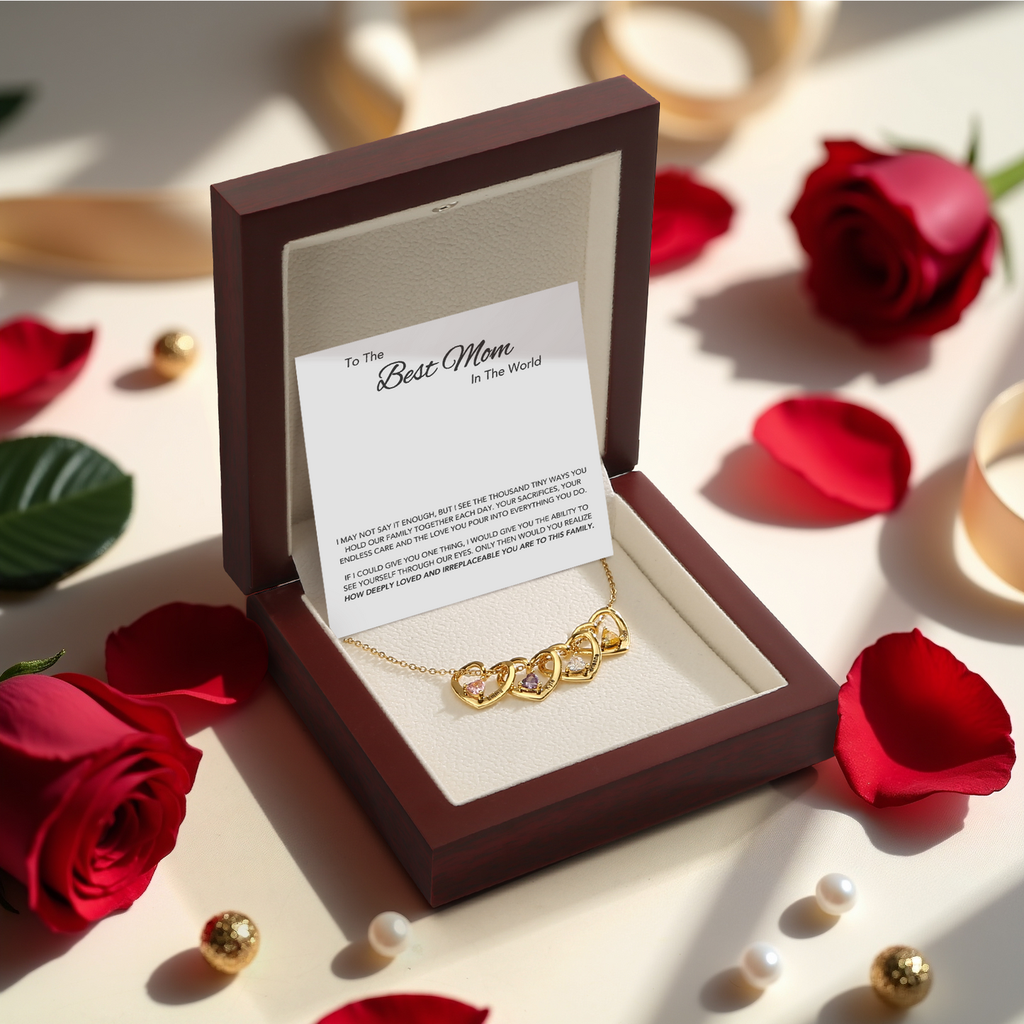 "Heart of the Family" - Personalized Birthstone Necklace