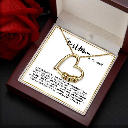 Family's Love Engraved Pendant with LED Gift Box