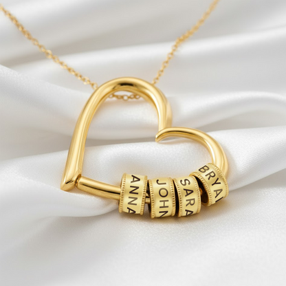 "El corazón de nuestra familia" - Collar corazón personalizado